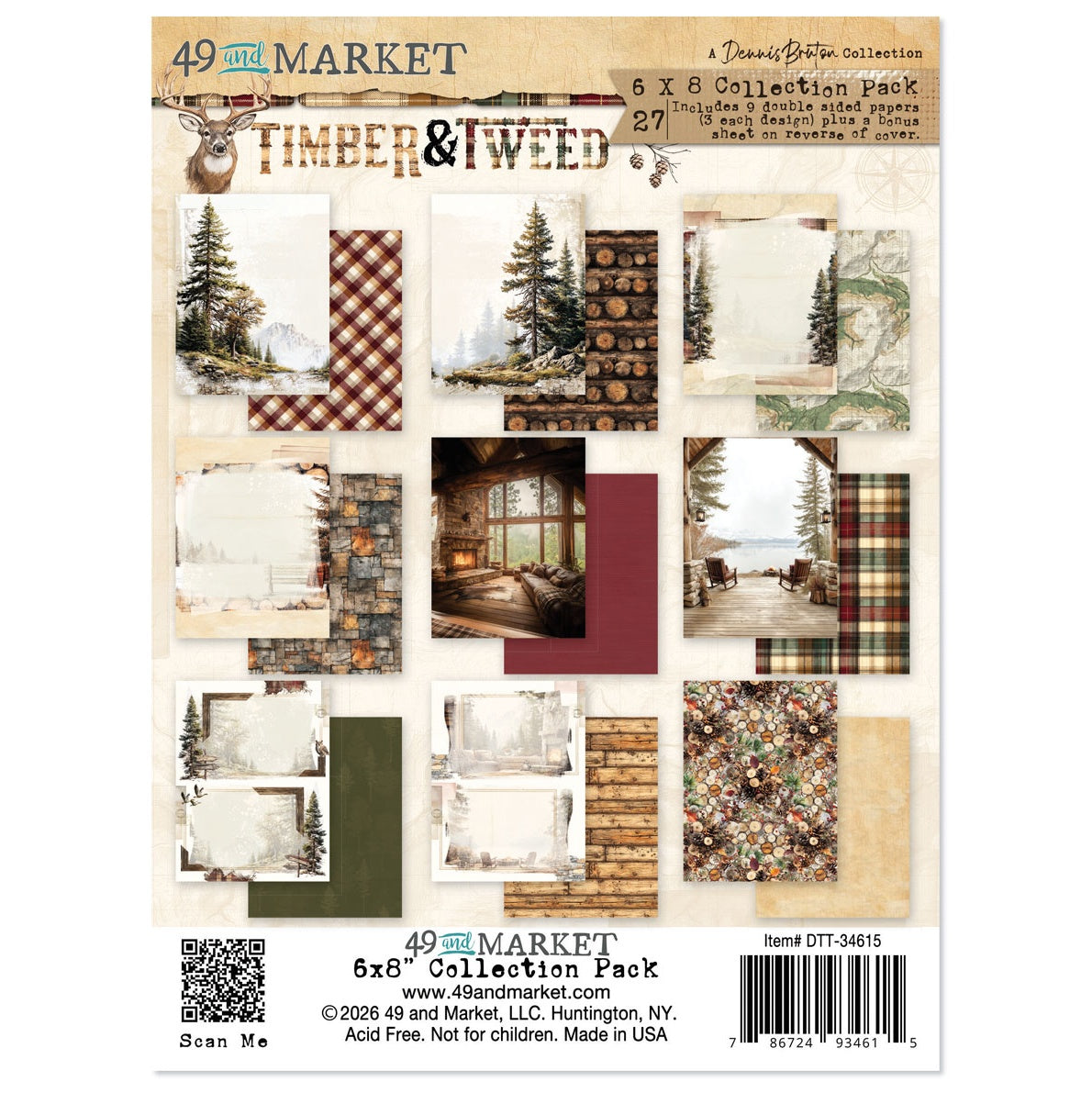49 And Market Collection Pack 6"X8" Timber And Tweed