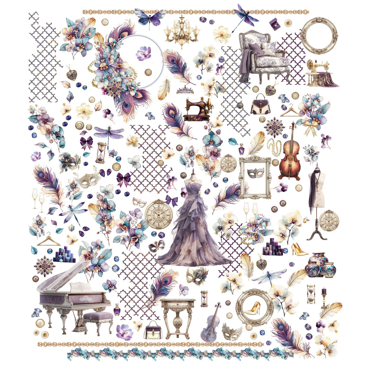 49 And Market Laser Cut Outs Plume & Petal