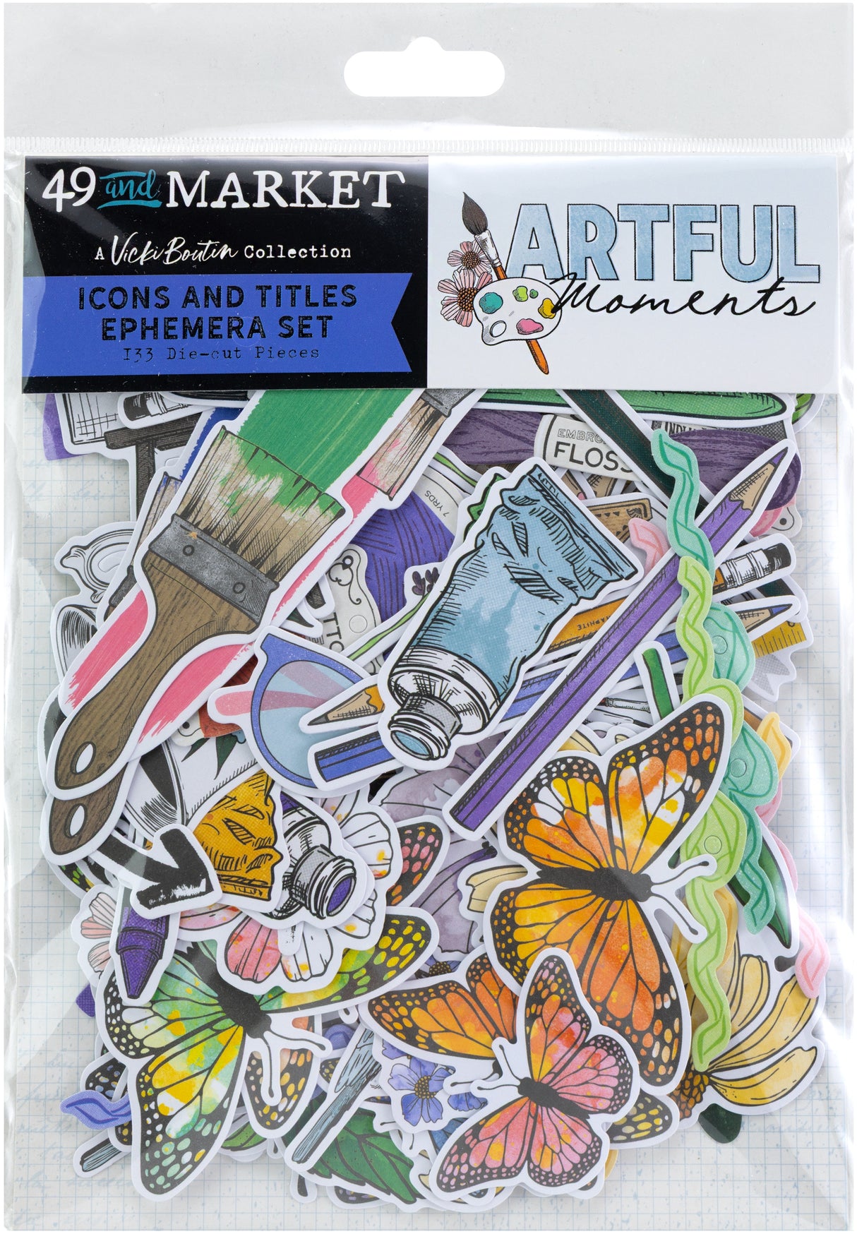 49 And Market Ephemera Bits Icons And Titles, Artful Moments