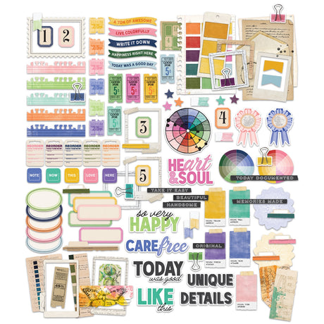 49 And Market Die-Cuts Journaling Bits, Artful Moments