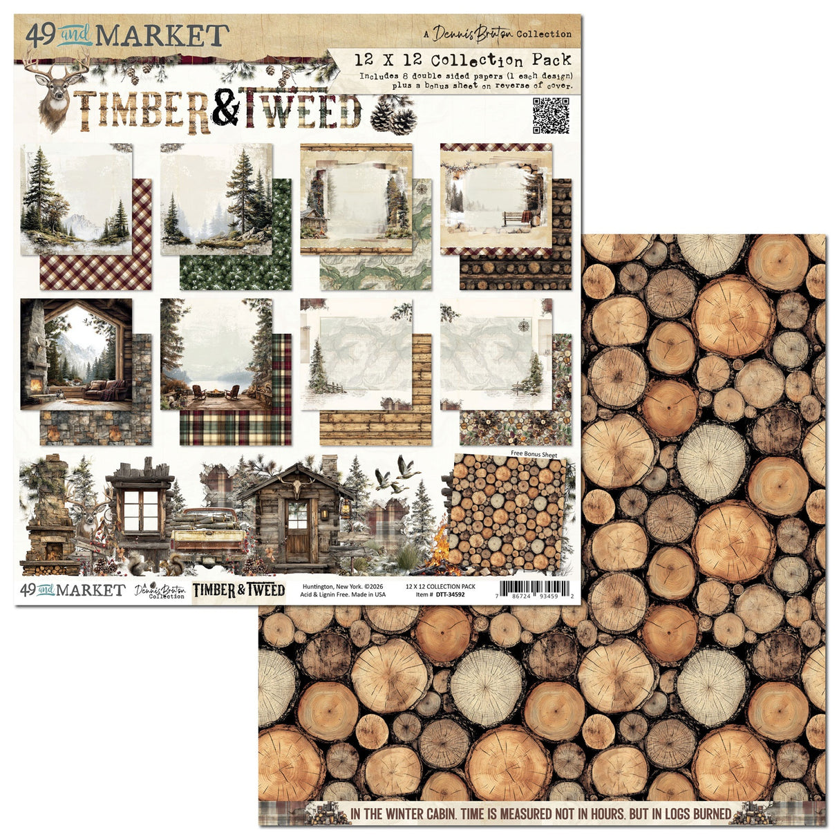 49 And Market Collection Pack 12"X12" Timber And Tweed
