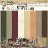 49 And Market Solids Collection Pack 12"X12" Timber And Tweed