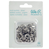 We R Crop-A-Dile Oval Eyelets - Silver 50pc