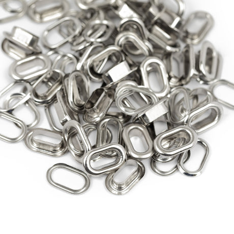 We R Crop-A-Dile Oval Eyelets - Silver 50pc