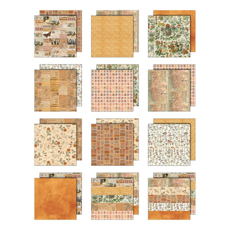 Tim Holtz - Advantus Idea-ology Double-Sided Cardstock 8"X8" 12/Pkg Palette Collection: Orange
