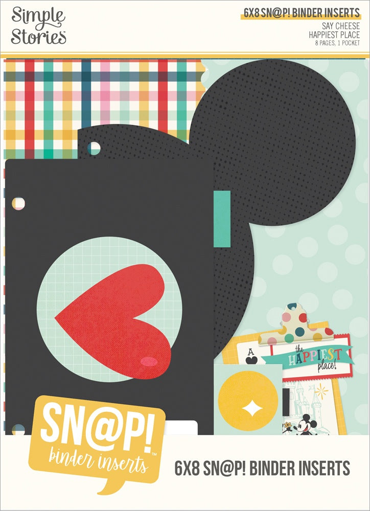 Simple Stories Say Cheese Happiest Place 6x8 Inch SN@P! Binder Inserts (26233)