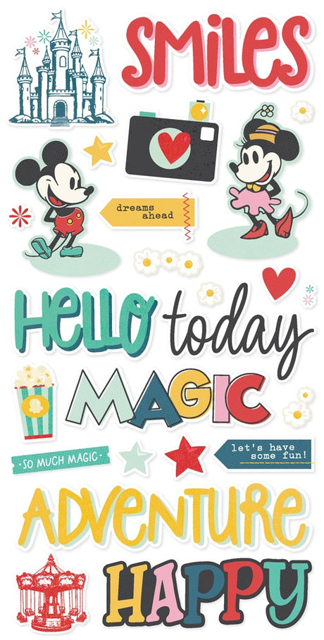 Simple Stories Say Cheese Happiest Place Foam Stickers (26230)