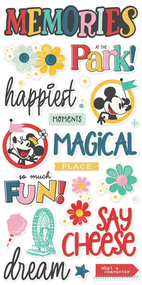 Simple Stories Say Cheese Happiest Place Foam Stickers (26230)