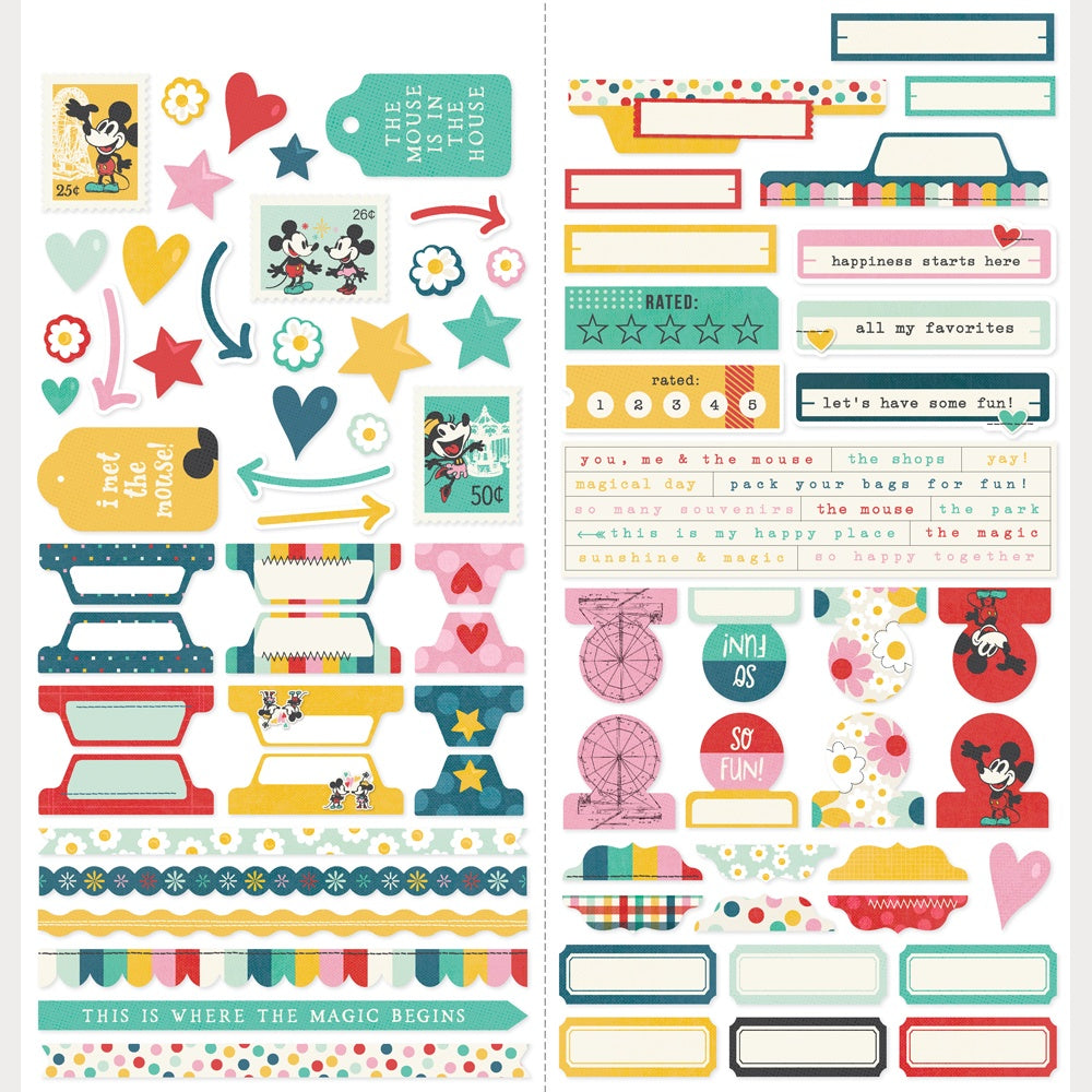 Simple Stories Say Cheese Happiest Place Cardstock Stickers Basics (26203)