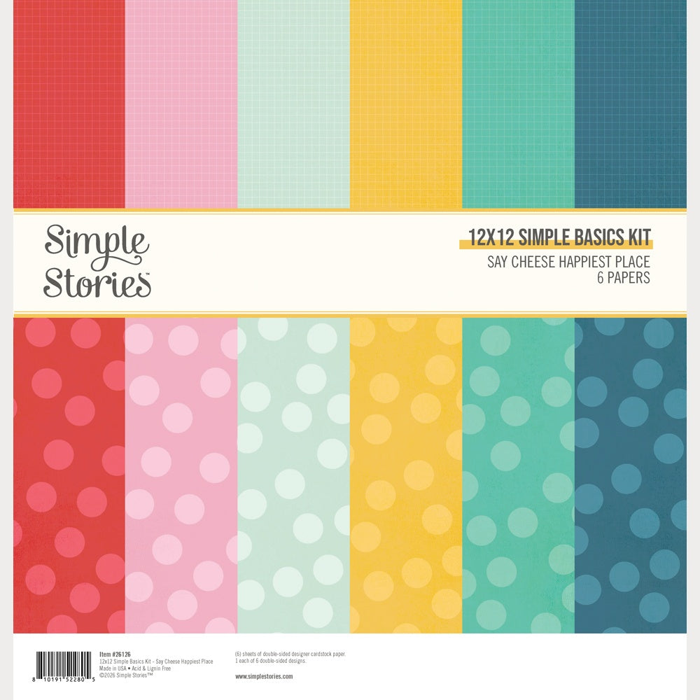 Simple Stories Say Cheese Happiest Place 12x12 Inch Simple Basics Kit (26216)