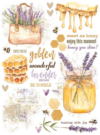 Simple Stories Simple Vintage Lavender Fields Rub Ons (26429)