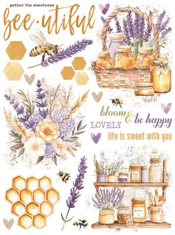 Simple Stories Simple Vintage Lavender Fields Rub Ons (26429)