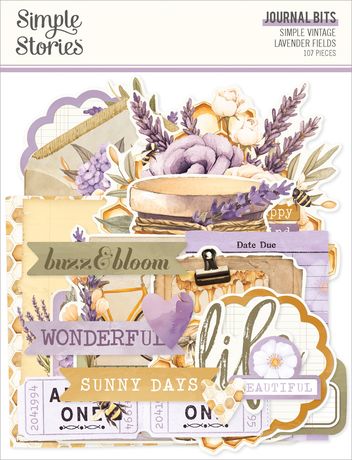 Simple Stories Simple Vintage Lavender Fields Journal Bits & Pieces (26428)