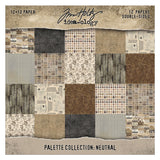 Tim Holtz - Advantus Idea-ology Double- Sided Cardstock 12"X12" 12/Pkg Palette Collection: Neutral