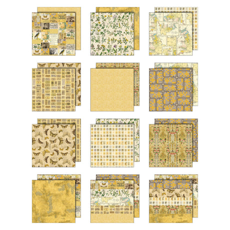 Tim Holtz - Advantus Idea-ology Double- Sided Cardstock 12"X12" 12/Pkg Palette Collection: Yellow