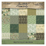 Tim Holtz - Advantus Idea-ology Double- Sided Cardstock 12"X12" 12/Pkg Palette Collection: Green