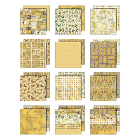 Tim Holtz - Advantus Idea-ology Double- Sided Cardstock 8"X8" 12/Pkg Palette Collection: Yellow