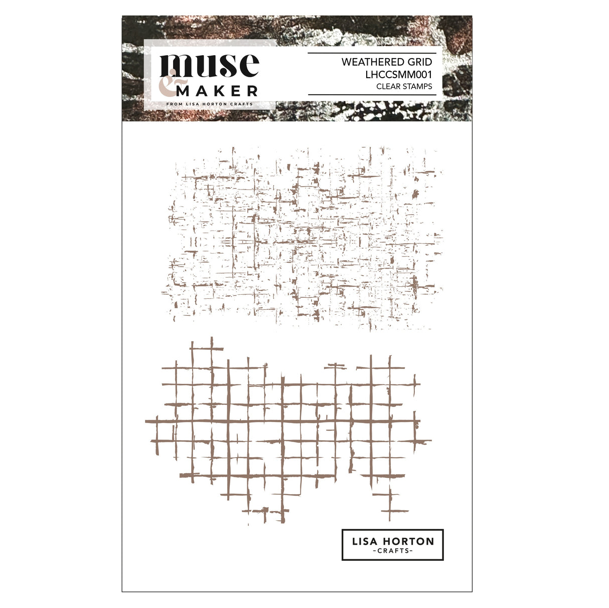 Lisa Horton Crafts Muse & Maker A6 Clear Stamp Set Weather Grid