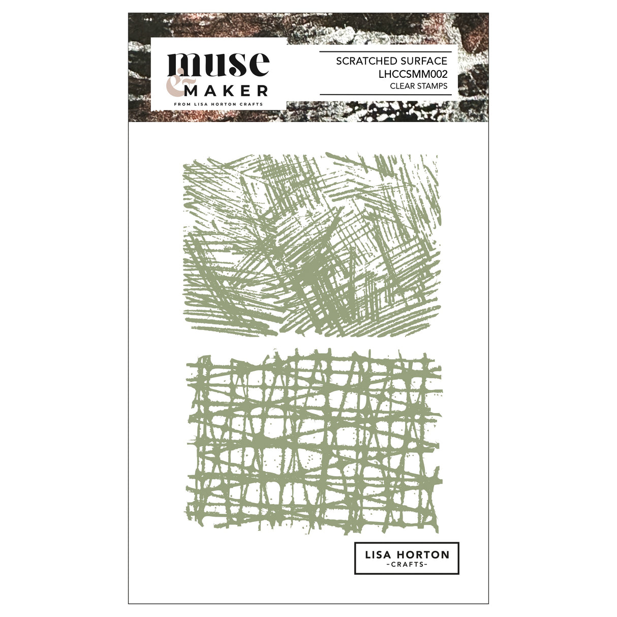 Lisa Horton Crafts Muse & Maker A6 Clear Stamp Set Scratched Surface