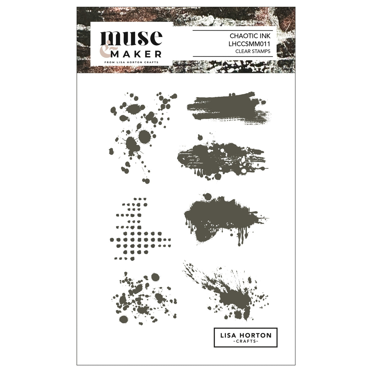 Lisa Horton Crafts Muse & Maker A6 Clear Stamp Set CHAOTIC INK