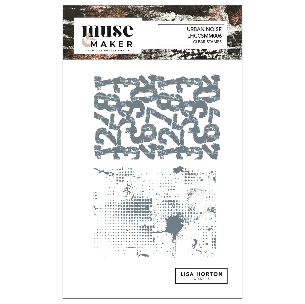 Lisa Horton Crafts Muse & Maker A6 Clear Stamp Set Urban Noise