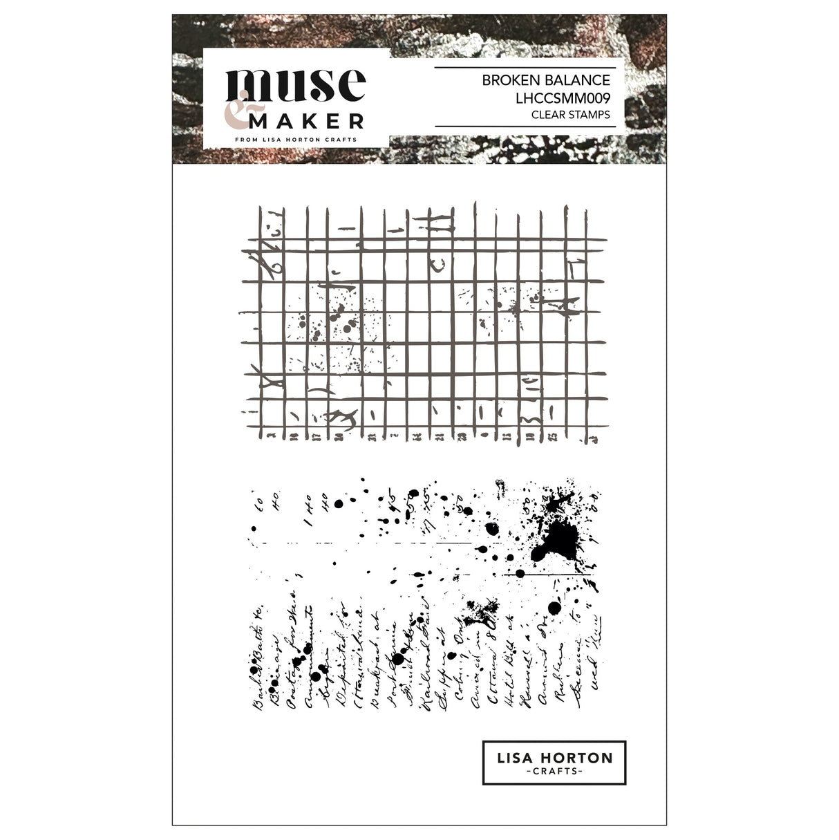 Lisa Horton Crafts Muse & Maker A6 Clear Stamp Set Broken Balance