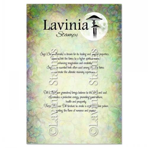 Lavinia Stamp Dill & Sage Words Stamp LAV940