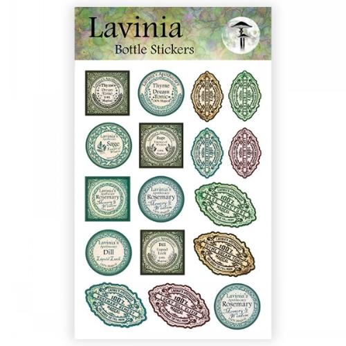 Lavinia Stamp Bottle/Vintage Stickers