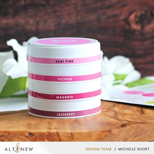 Altenew Round Ink Pads & Blending Brushes Label Set - Whispering Woodland, Bubblegum Dreams