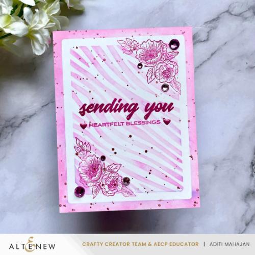 Altenew Cornered Blooms Stamp Set
