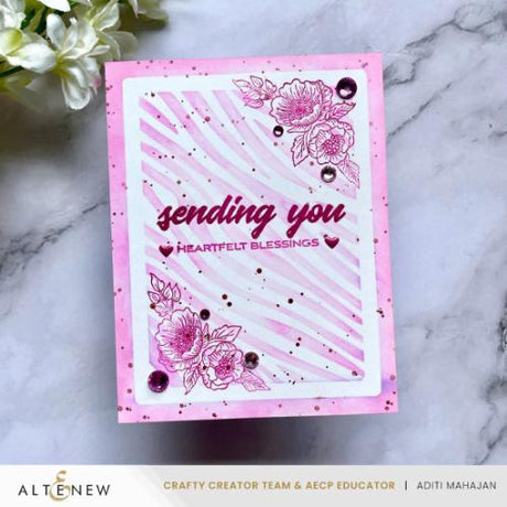 Altenew Cornered Blooms Stamp Set