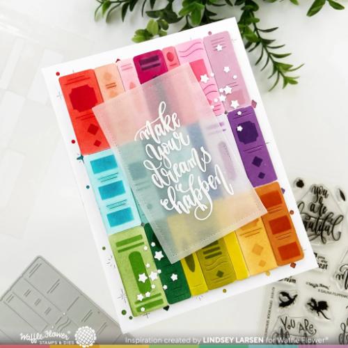 Waffle Flower Craft Open Book Sentiments Stamp Set