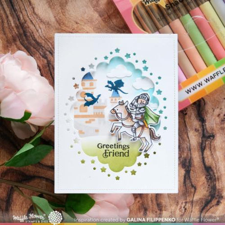 Waffle Flower Craft Open Book Sentiments Stamp Set