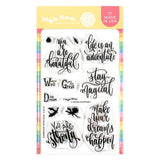 Waffle Flower Craft Open Book Sentiments Stamp Set