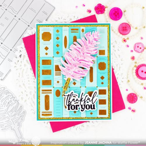 Waffle Flower Craft Feather Pen Die-n-stencil