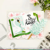 Waffle Flower Craft Feather Pen Die-n-stencil