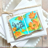 Waffle Flower Craft Script Texture Stamp Set