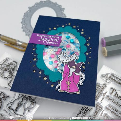 Waffle Flower Craft Magical Sentiments Stamp Set