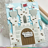 Waffle Flower Craft Castle Die-n-stencil