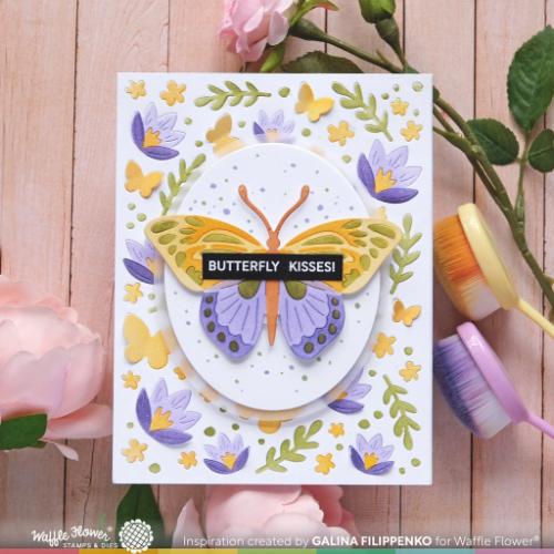 Waffle Flower Crafts Crocus Flutter Stencil