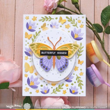 Waffle Flower Crafts Crocus Flutter Stencil