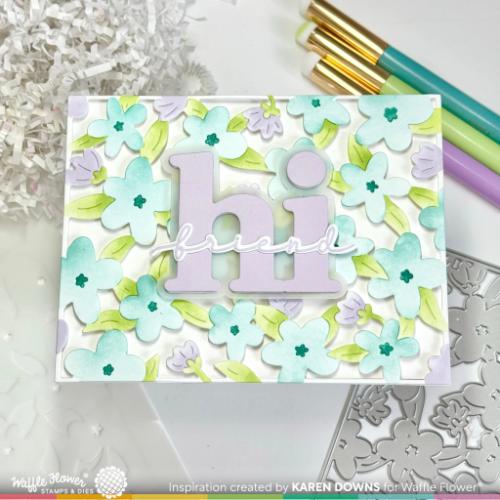 Waffle Flower Crafts Mod Blossom Stencil