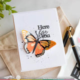 Waffle Flower Crafts Butterfly Focal Stencil