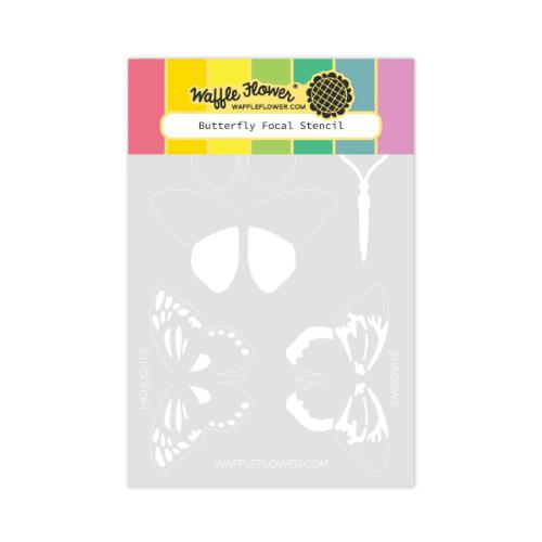 Waffle Flower Crafts Butterfly Focal Stencil