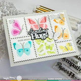 Waffle Flower Crafts Postage Collage Butterfly Stencil