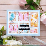 Waffle Flower Crafts Postage Collage Butterfly Stencil