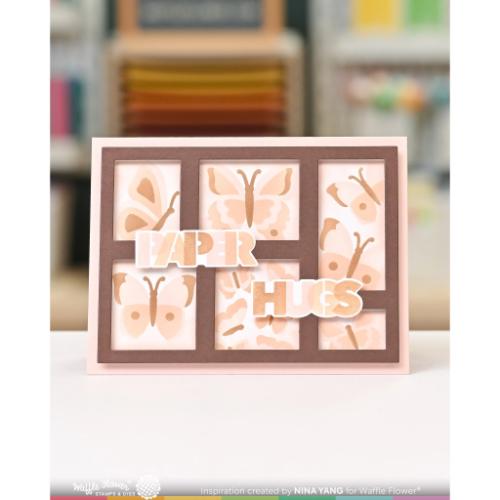 Waffle Flower Crafts Postage Collage Butterfly Stencil