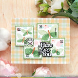 Waffle Flower Crafts Postage Collage Spring Breeze Stencil