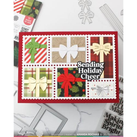 Waffle Flower Crafts Postage Collage A7 Blocks Die