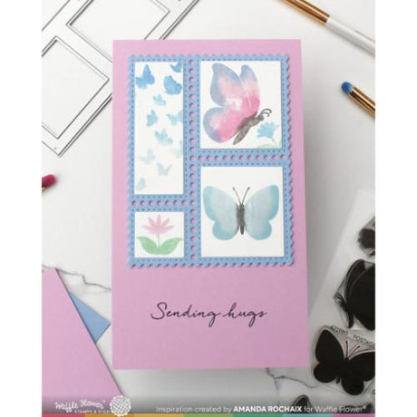 Waffle Flower Crafts Postage Collage Slimline Blocks Die